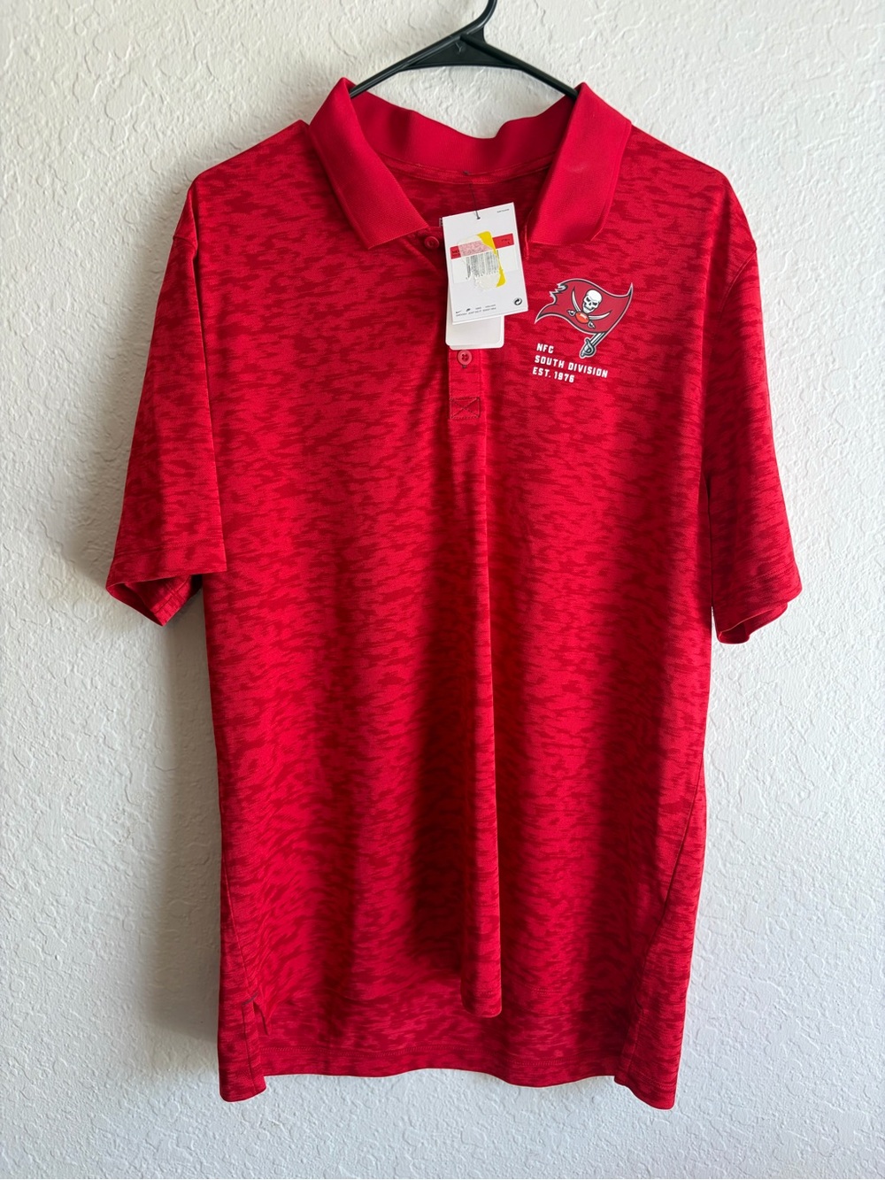 Tampa Bay Buccaneers Nike Red Dri Fit Polo Shirt - Men’s Large Bucs NFL NWT